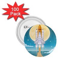 Space Exploration Illustration 1 75  Buttons (100 Pack)  by Bedest