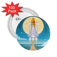 Space Exploration Illustration 2 25  Buttons (100 Pack)  by Bedest