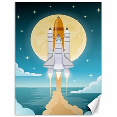 Space Exploration Illustration Canvas 18  X 24  by Bedest