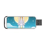 Space Exploration Illustration Portable USB Flash (Two Sides) Front