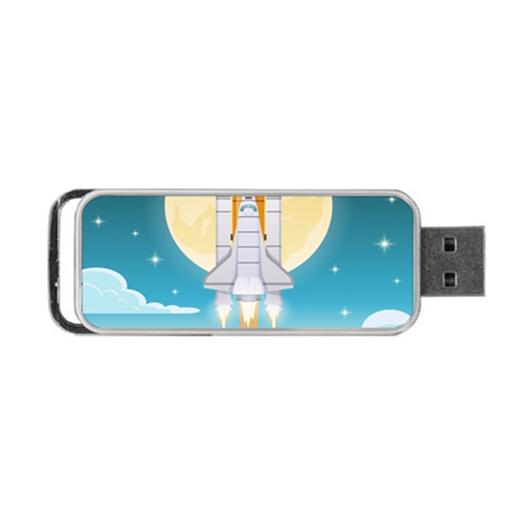 Space Exploration Illustration Portable USB Flash (Two Sides)