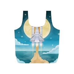 Space Exploration Illustration Full Print Recycle Bag (s) by Bedest