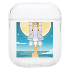 Space Exploration Illustration Soft Tpu Airpods 1/2 Case by Bedest