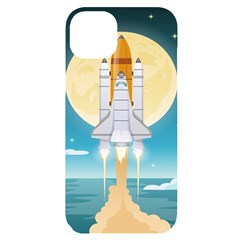 Space Exploration Illustration Iphone 14 Plus Black Uv Print Case by Bedest