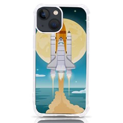 Space Exploration Illustration Iphone 13 Mini Tpu Uv Print Case by Bedest