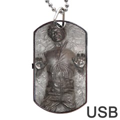 Han Solo In Carbonite Dog Tag Usb Flash (one Side) by Sarkoni