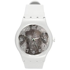 Han Solo In Carbonite Round Plastic Sport Watch (m) by Sarkoni