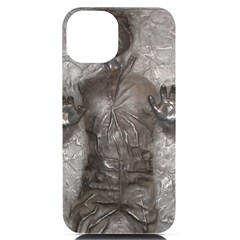 Han Solo In Carbonite Iphone 14 Black Uv Print Case by Sarkoni