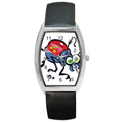 Bug Black Insect Animal Barrel Style Metal Watch by Sarkoni