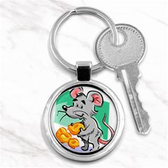 Mouse Cheese Tail Rat Mice Hole Key Chain (round) by Sarkoni