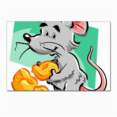 Mouse Cheese Tail Rat Mice Hole Postcard 4 x 6  (pkg Of 10) by Sarkoni