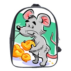 Mouse Cheese Tail Rat Mice Hole School Bag (large) by Sarkoni