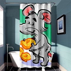 Mouse Cheese Tail Rat Mice Hole Shower Curtain 36  X 72  (stall)  by Sarkoni