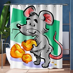 Mouse Cheese Tail Rat Mice Hole Shower Curtain 60  X 72  (medium)  by Sarkoni