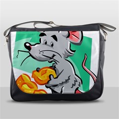 Mouse Cheese Tail Rat Mice Hole Messenger Bag by Sarkoni