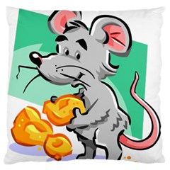 Mouse Cheese Tail Rat Mice Hole Standard Premium Plush Fleece Cushion Case (two Sides) by Sarkoni