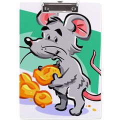 Mouse Cheese Tail Rat Mice Hole A4 Acrylic Clipboard by Sarkoni