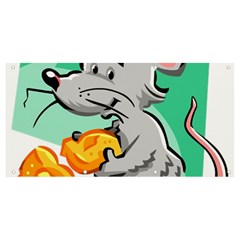 Mouse Cheese Tail Rat Mice Hole Banner And Sign 8  X 4  by Sarkoni