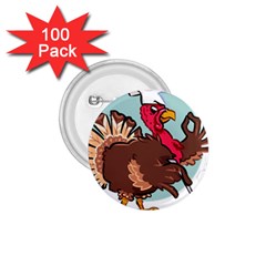 Turkey Chef Cooking Food Cartoon 1 75  Buttons (100 Pack)  by Sarkoni