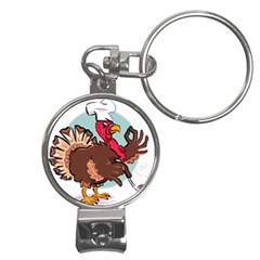 Turkey Chef Cooking Food Cartoon Nail Clippers Key Chain by Sarkoni