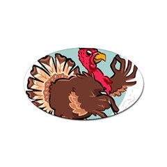 Turkey Chef Cooking Food Cartoon Sticker (oval) by Sarkoni