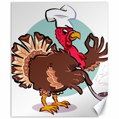 Turkey Chef Cooking Food Cartoon Canvas 8  X 10  by Sarkoni