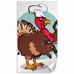 Turkey Chef Cooking Food Cartoon Canvas 40  X 72  by Sarkoni