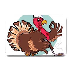 Turkey Chef Cooking Food Cartoon Small Doormat by Sarkoni