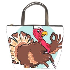 Turkey Chef Cooking Food Cartoon Bucket Bag by Sarkoni