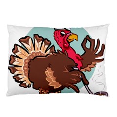 Turkey Chef Cooking Food Cartoon Pillow Case by Sarkoni