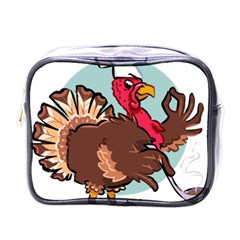 Turkey Chef Cooking Food Cartoon Mini Toiletries Bag (one Side) by Sarkoni