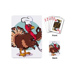 Turkey Chef Cooking Food Cartoon Playing Cards Single Design (mini) by Sarkoni