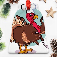 Turkey Chef Cooking Food Cartoon Ornament (bell) by Sarkoni