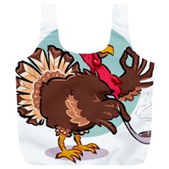 Turkey Chef Cooking Food Cartoon Full Print Recycle Bag (xl) by Sarkoni