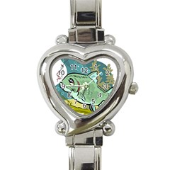 Fish Hook Worm Bait Water Hobby Heart Italian Charm Watch by Sarkoni