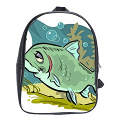 Fish Hook Worm Bait Water Hobby School Bag (large) by Sarkoni