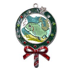 Fish Hook Worm Bait Water Hobby Metal X mas Lollipop With Crystal Ornament by Sarkoni