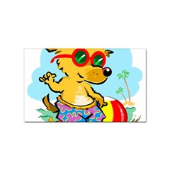 Beach Chihuahua Dog Pet Animal Sticker (rectangular) by Sarkoni