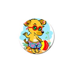 Beach Chihuahua Dog Pet Animal Golf Ball Marker (4 Pack) by Sarkoni