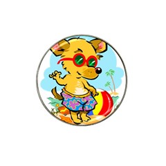 Beach Chihuahua Dog Pet Animal Hat Clip Ball Marker by Sarkoni