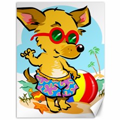 Beach Chihuahua Dog Pet Animal Canvas 36  X 48  by Sarkoni