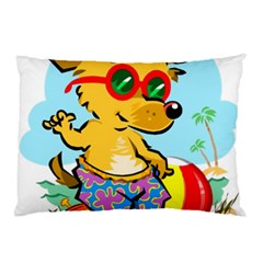 Beach Chihuahua Dog Pet Animal Pillow Case by Sarkoni