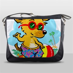 Beach Chihuahua Dog Pet Animal Messenger Bag by Sarkoni