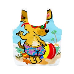 Beach Chihuahua Dog Pet Animal Full Print Recycle Bag (m) by Sarkoni