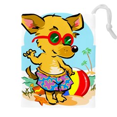 Beach Chihuahua Dog Pet Animal Drawstring Pouch (4xl) by Sarkoni