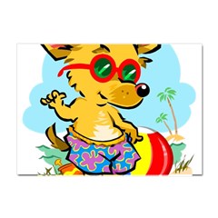 Beach Chihuahua Dog Pet Animal Crystal Sticker (a4) by Sarkoni