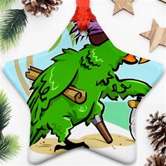 Parrot Hat Cartoon Captain Ornament (star) by Sarkoni