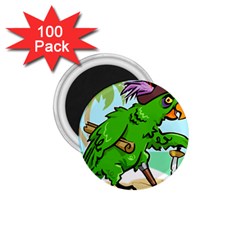 Parrot Hat Cartoon Captain 1 75  Magnets (100 Pack)  by Sarkoni