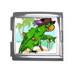 Parrot Hat Cartoon Captain Mega Link Italian Charm (18mm) Front