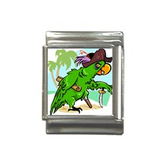 Parrot Hat Cartoon Captain Italian Charm (13mm) by Sarkoni